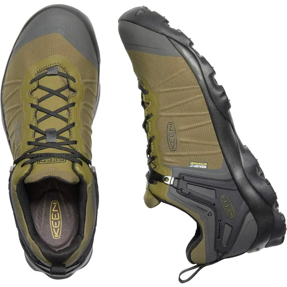 KEEN MEN’S VENTURE LOW HEIGHT WATERPROOF HIKING SHOE, DARK OLIVE/RAVEN, 10 D US